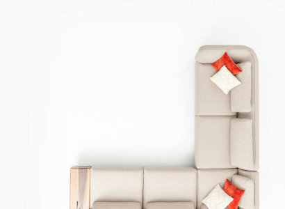 Corner sofa L-shape Beige Living room Design Couches Furniture Upholstered sofa 317 x 312
